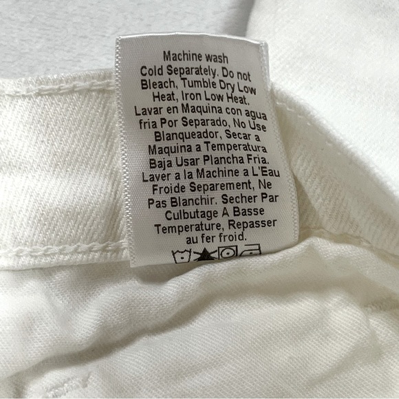 Current Elliot The Stiletto White Tattered Distressed Jeans Size 26 NWT - Picture 11 of 12